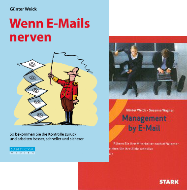 Umschlag zweier E-Mail-Effizienzbücher
